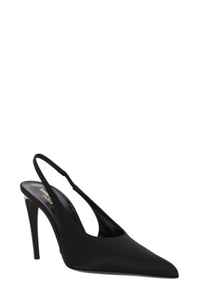 Pulp slingback pumps in crepe satin. Saint Laurent | 7182131UU001000